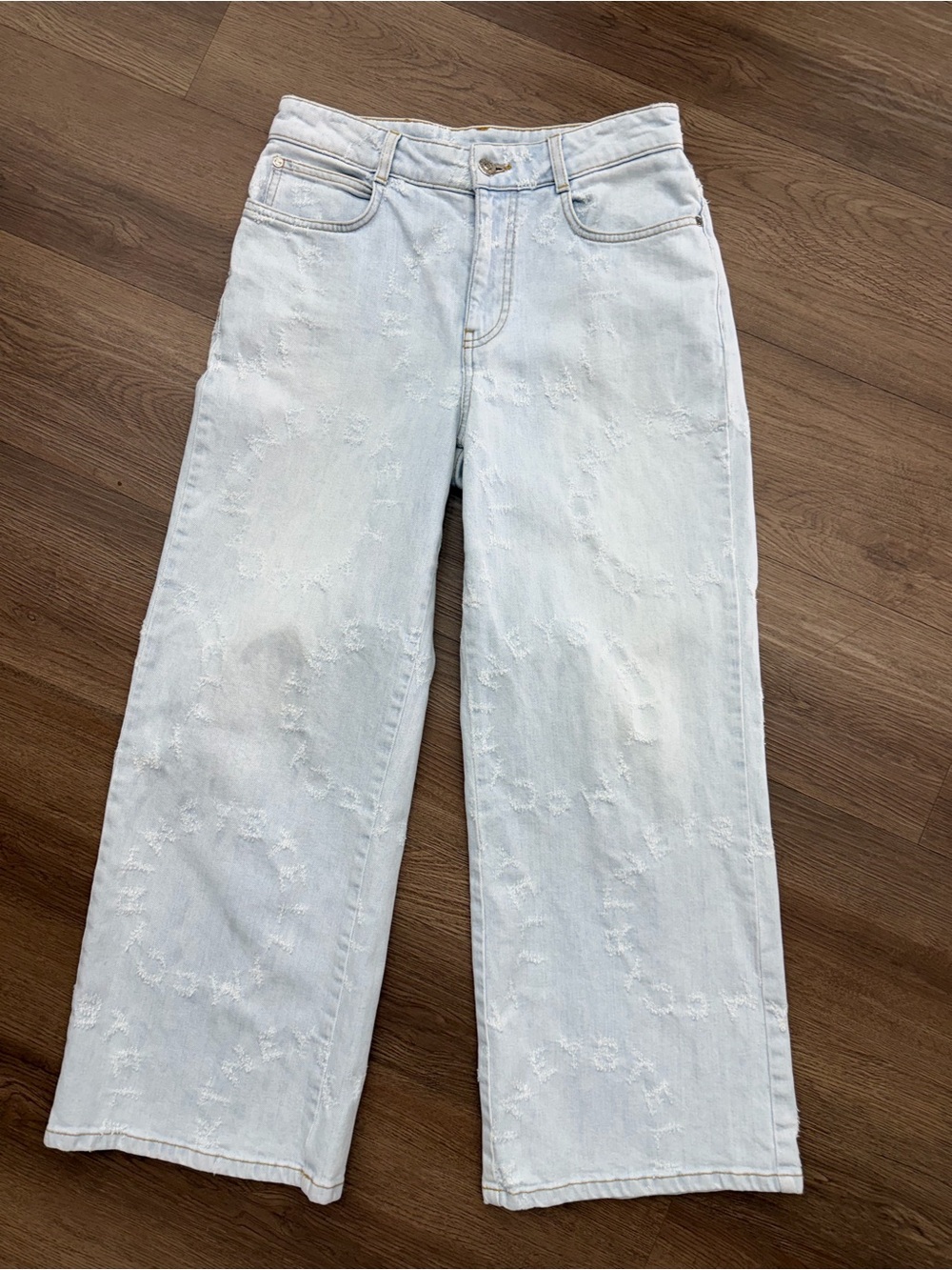 Stella McCartney Logi Pale Blue Wide-Leg Jeans Sz 27 - Picture 1 of 6
